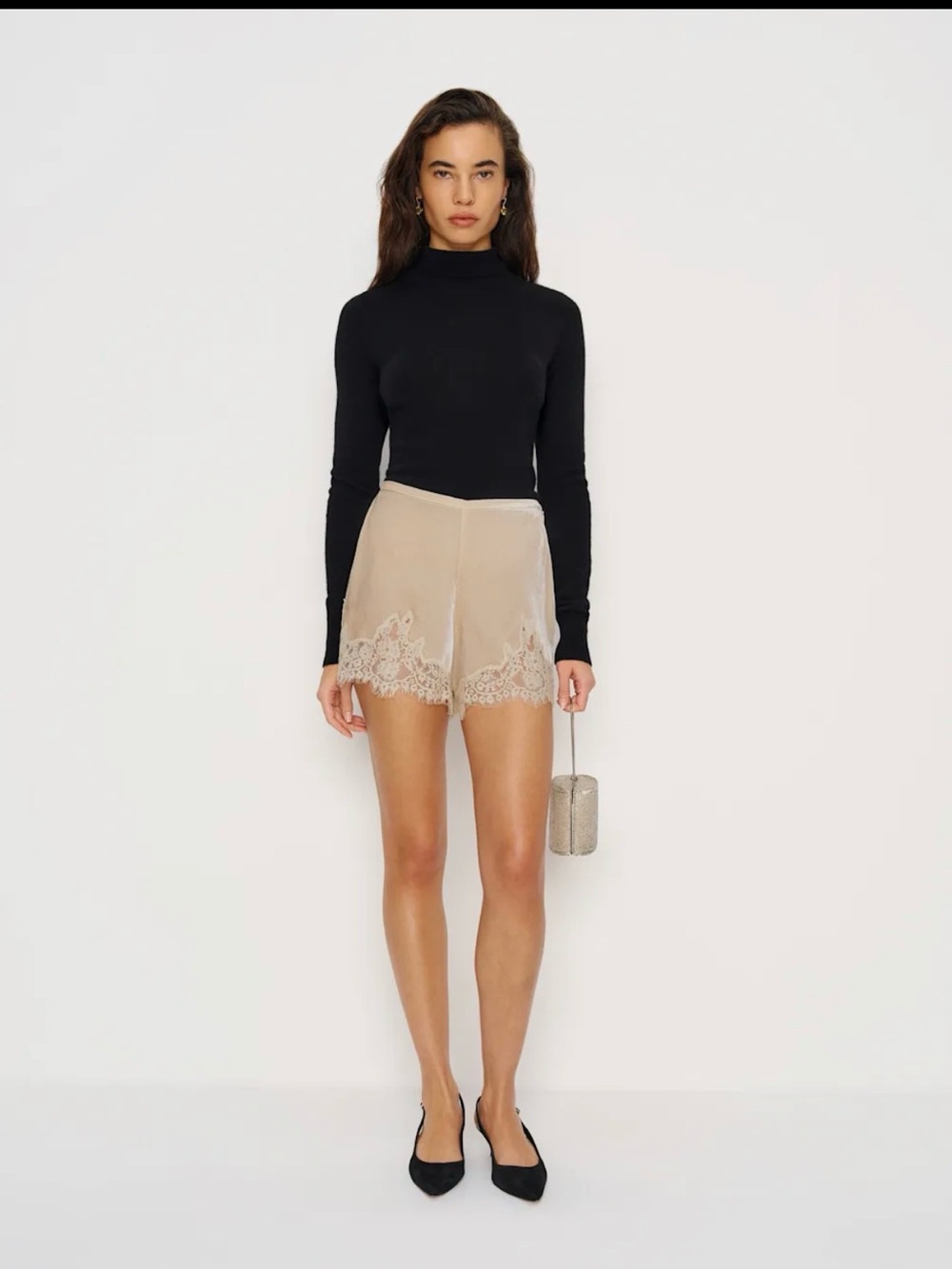Reformation Fern Velvet Shorts